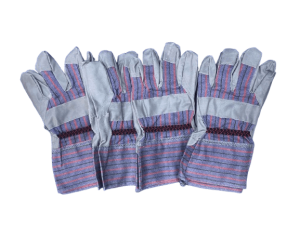 PVC GREY PALM/COTTON GLOVES 10"